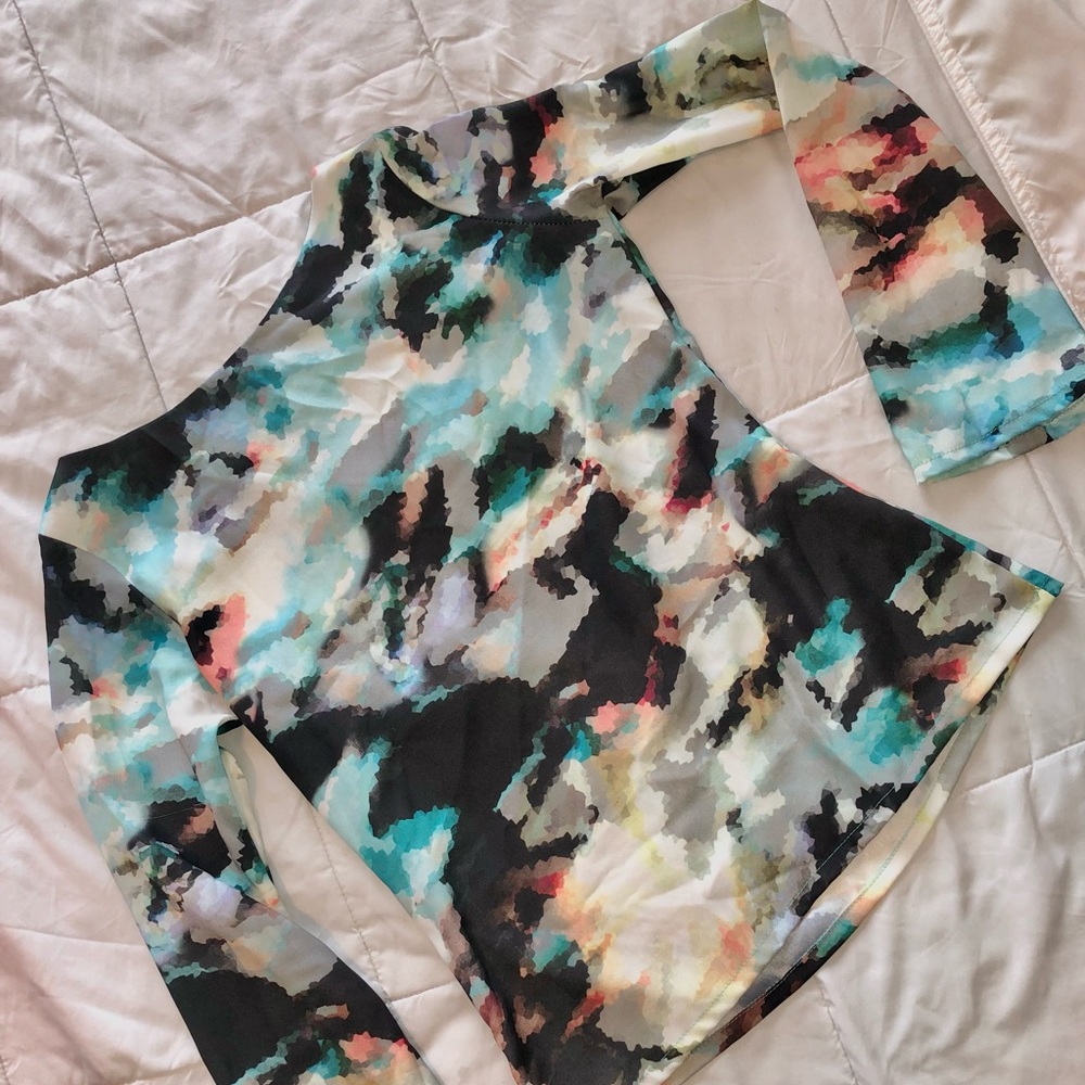 Multicolor long sleeve top, size S